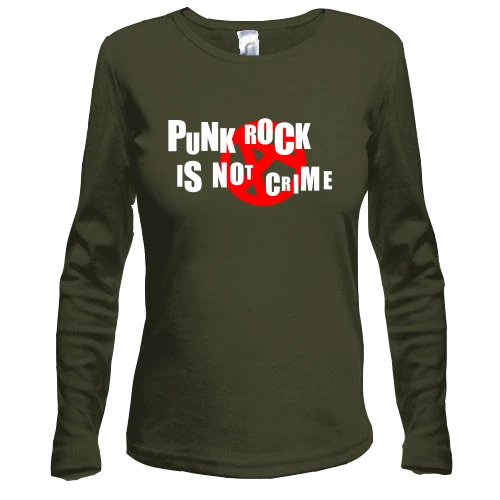 Женский лонгслив Punk rock is not crime