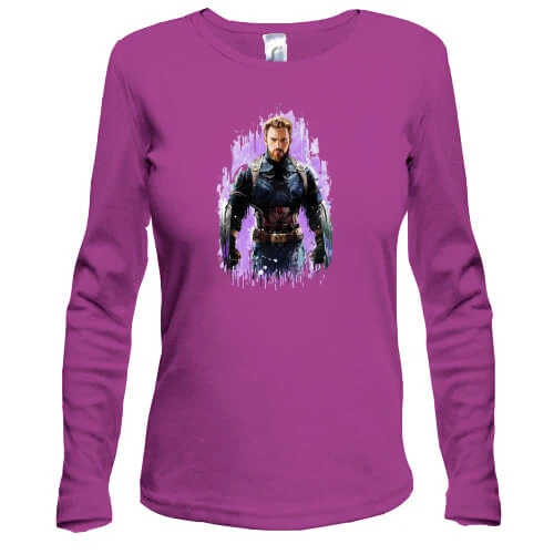 Женский лонгслив "Капитан Америка"