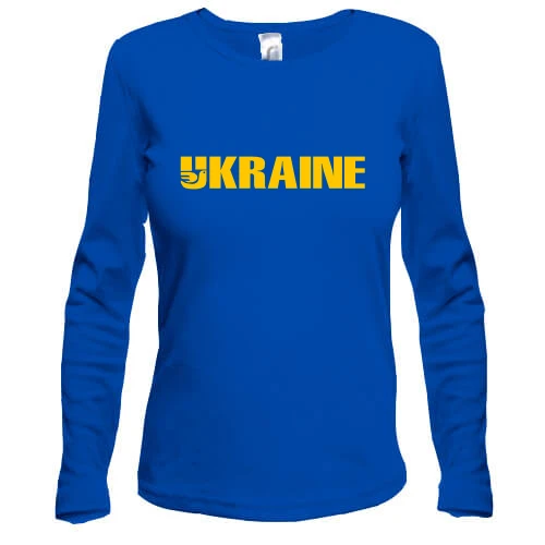 Женский лонгслив с птичкой "Ukraine"