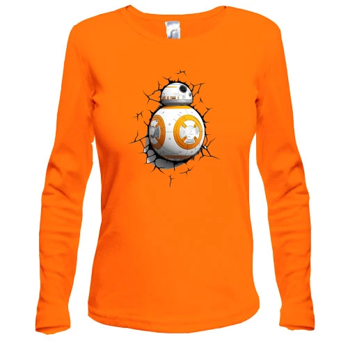 Женский лонгслив "BB-8 в стене"