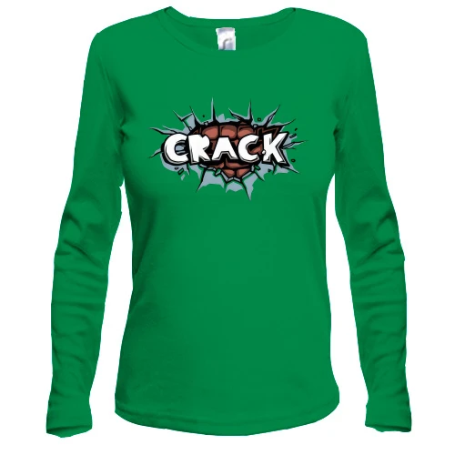Жіночий лонгслів із серцем "Crack"