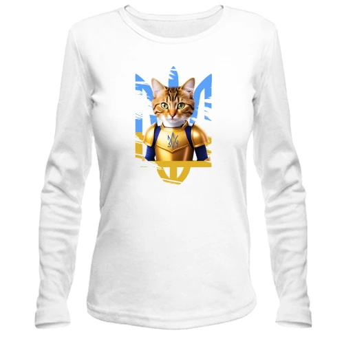 Жіночий лонгслів Котик ЗСУ