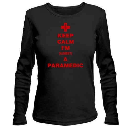 Женский лонгслив "Keep calm I'm a paramedic"