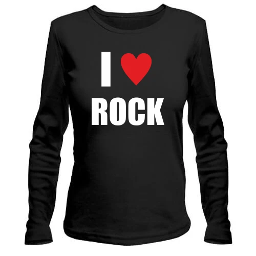 Женский лонгслив I love Rock