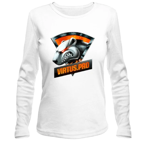Женский лонгслив, Белый, Virtus.pro HD