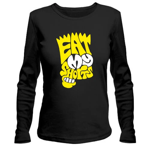 Женский лонгслив Eat my shirts в виде Симпсона