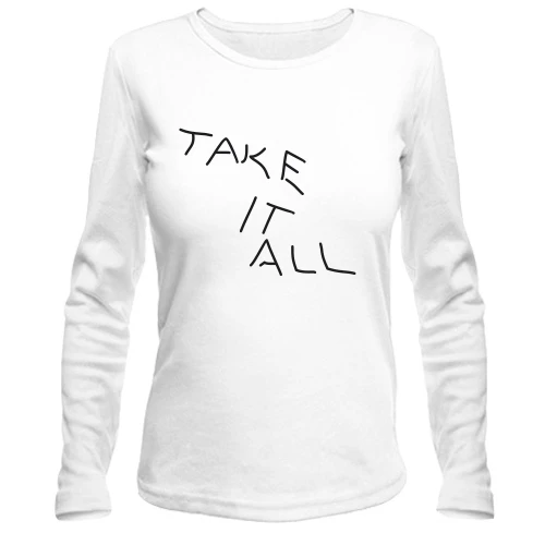 Женский лонгслив take it all 2