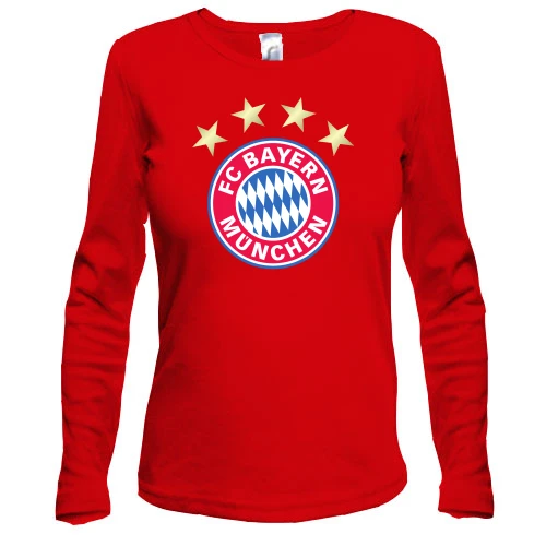 Женский лонгслив, Красный, FC Bayern