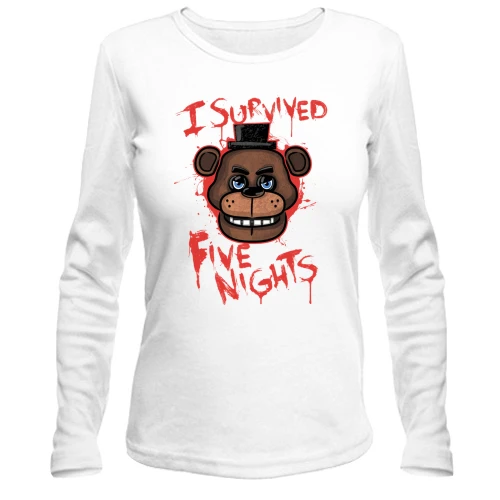 Женский лонгслив I survived Five Nights