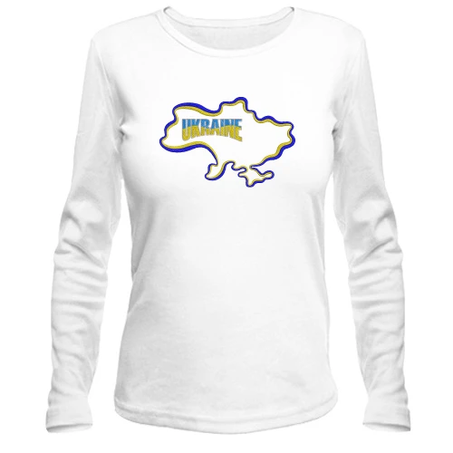 Женский лонгслив Ukraine с картой