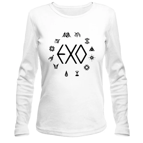 Женский лонгслив EXO с иконками