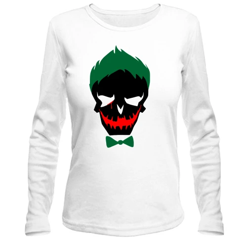 Женский лонгслив, белый, Джокер (Suicide Squad)