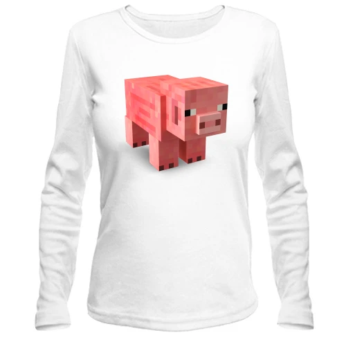 Жіночий лонгслів Minecraft Pig