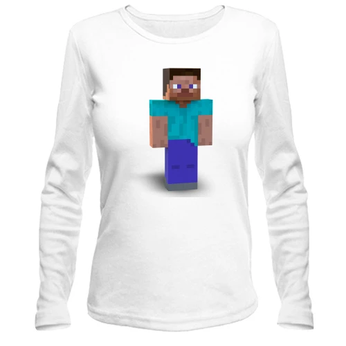 Жіночий лонгслів Minecraft Стів (2)