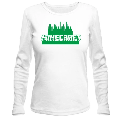 Жіночий лонгслів Minecraft Green Logo