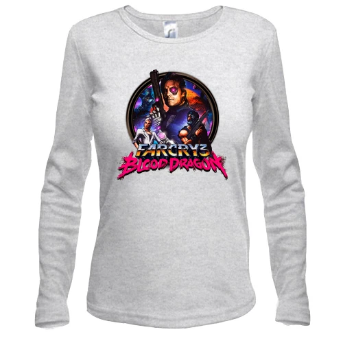 Женский лонгслив, серый меланж, Far Cry Blood Dragon