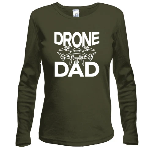 Жіночий лонгслів, Хакі, "Drone Dad"
