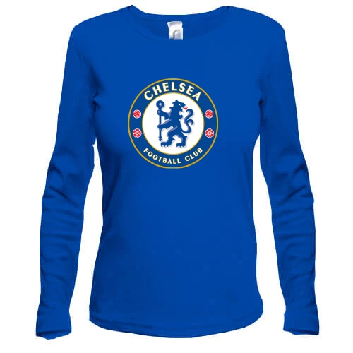 Женский лонгслив, синий, Chelsea