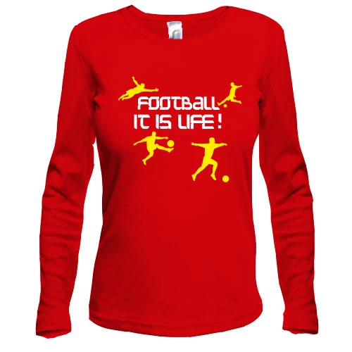 Женский лонгслив Football it is live!