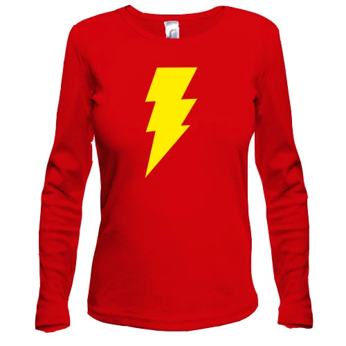 Женский лонгслив, Красный, Шелдона Shazam