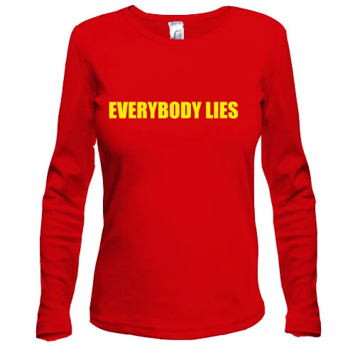 Женский лонгслив, Черный, House M.D. Everybody lies