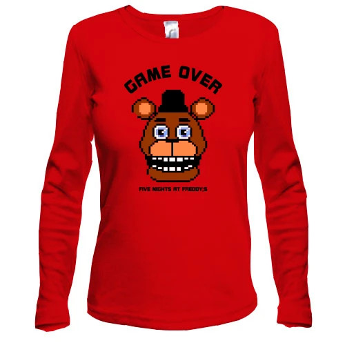 Женский лонгслив FNAF Freddy Game Over
