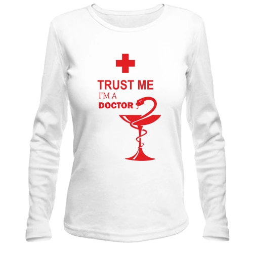 Женский лонгслив Trust me, i am a doctor