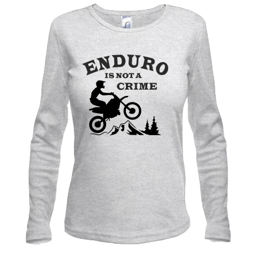 Женский лонгслив, серый меланж, Эндуро (Enduro)