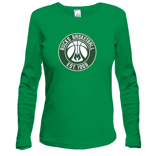 Жіночий лонгслів, Зелений, Мілуокі Бакс (Milwaukee Bucks)