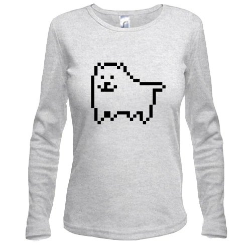 Женский лонгслив Undertale game dog (2)