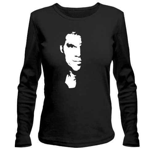 Женский лонгслив, Черный, Dexter face