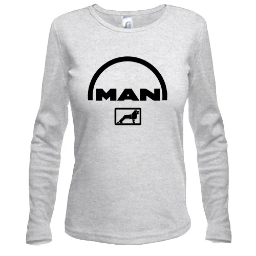 Женский лонгслив с логотипом MAN