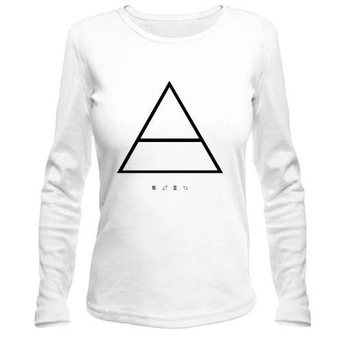 Жіночий лонгслів, Синій, Thirty seconds to mars Тріада