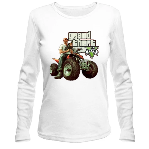 Женский лонгслив, белый, Grand Theft Auto five