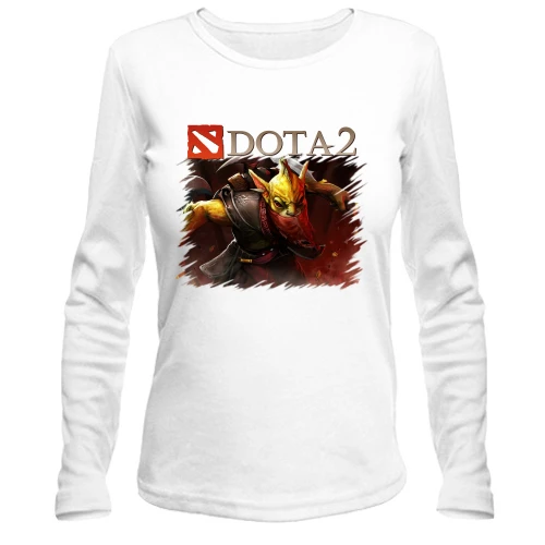 Женский лонгслив, Белый, DOTA 2 HD