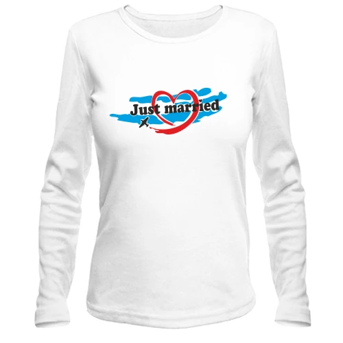 Женский лонгслив Just married 2