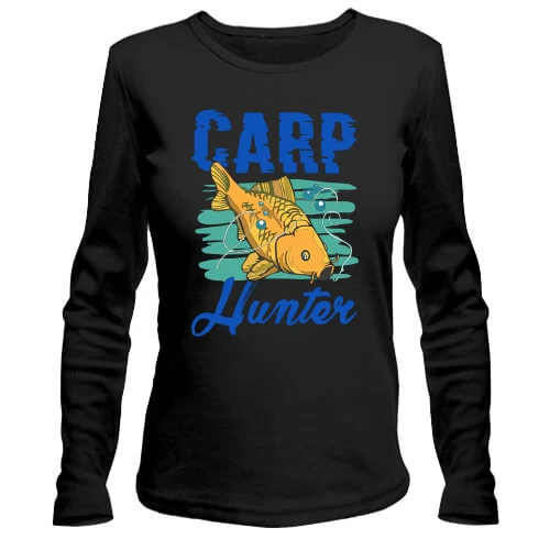 Женский лонгслив с золотистым карпом «Carp Hunter»