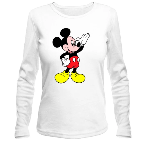 Жіночий лонгслів, Білий, Mickey Mouse 3