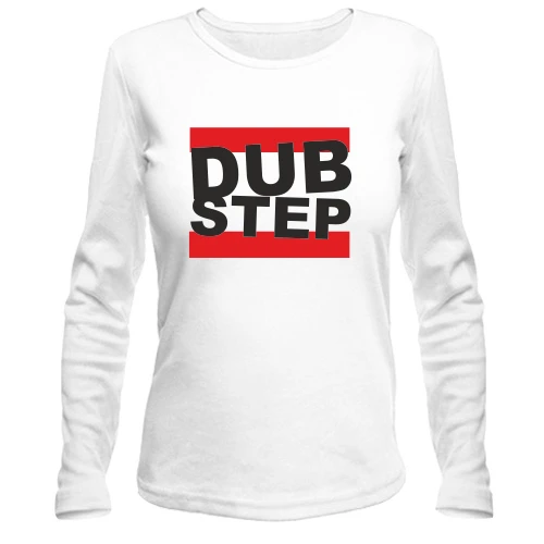 Женский лонгслив Dub step (надпись)