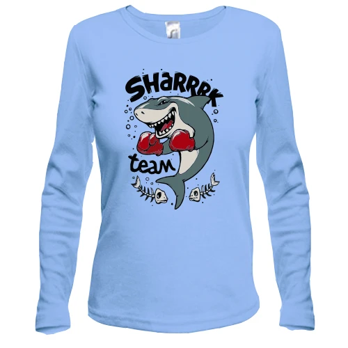 Женский лонгслив Box Shark Team