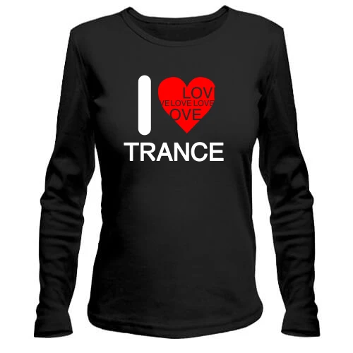 Женский лонгслив I Love Trance