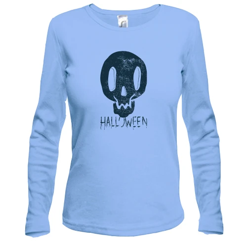 Женский лонгслив Halloween Череп Арт