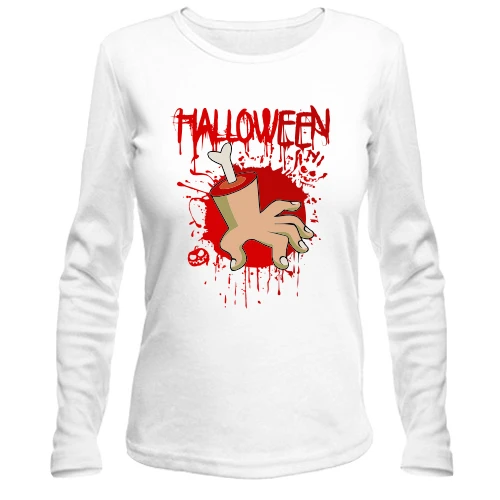 Женский лонгслив Halloween (Кисть руки)