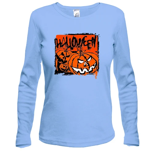 Женский лонгслив Halloween Тыквы Арт