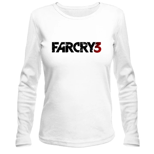 Женский лонгслив, белый, Far Cry 3 logo