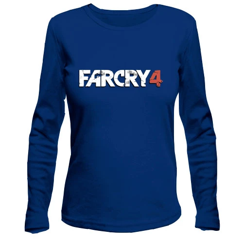 Женский лонгслив, синий, Farcry 4 лого