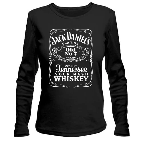 Жіночий лонгслів, Чорний, Jack Daniels (glow)