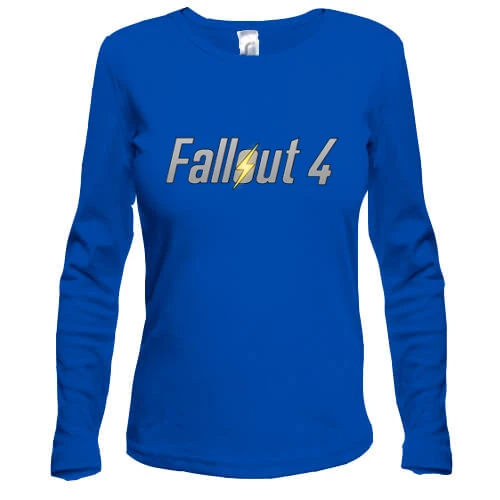 Женский лонгслив, синий, Fallout 4 Лого