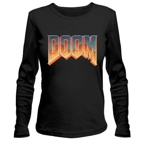 Женский лонгслив, Черный, DOOM