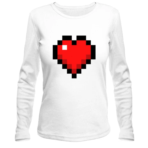 Женский лонгслив Minecraft heart